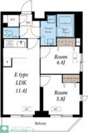 シェル上池台の物件間取画像